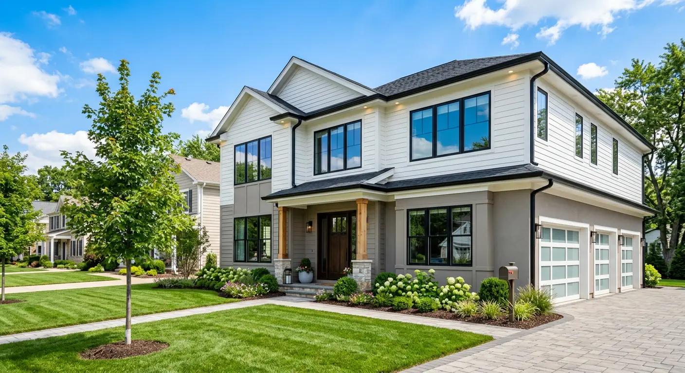 Modern home with new energy-efficient windows